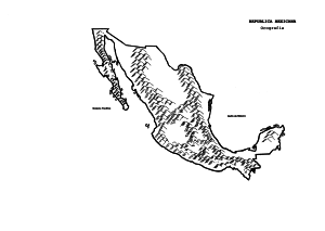 Mapa Rep Mex Orografia Sin Nombres